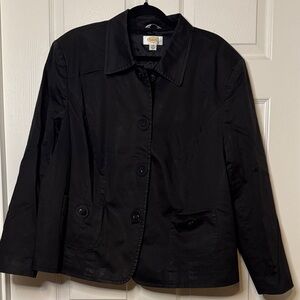 Talbots Black Button-Front Jacket